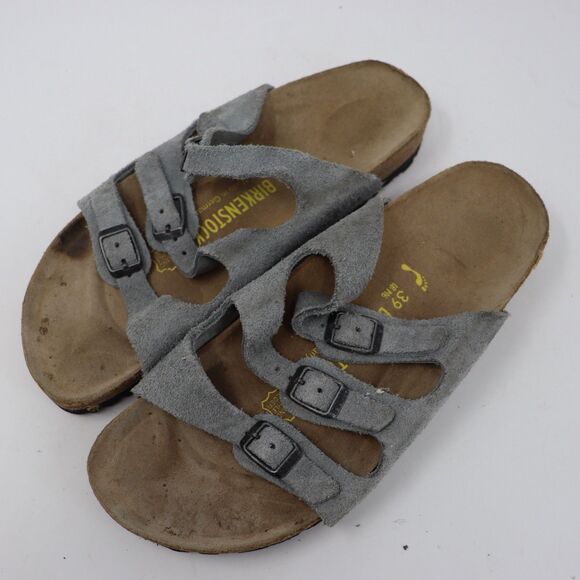 Birkenstock Berki's Sandals Grey Suede 39 Germany Florida - Picture 1 of 7